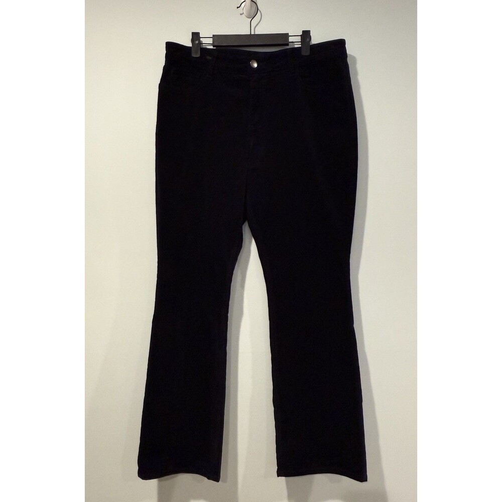Prosperity Corduroy Pant 34** Black Bootcut Classic Travel Quiet Luxury Academia